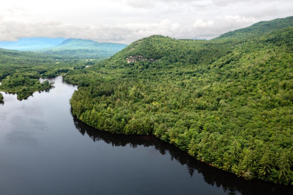 House Bill 1423 would direct the Department of Natural and Cultural Resources to identify all old growth and mature forests on public land in the state. Pictured is the Shelburne Valley Forest, which stretches from the shoreline of the Androscoggin River to the ridgeline of the Mahoosuc Range.