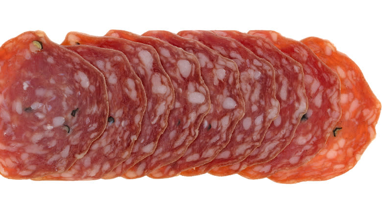 uncured salami slices