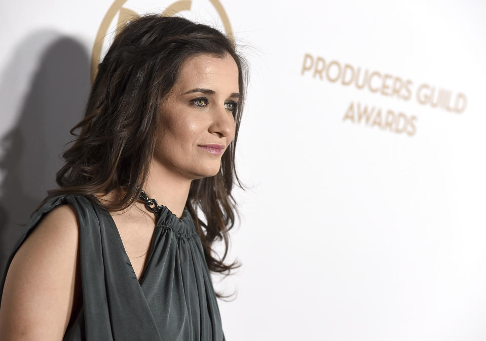 Waad al-Kateab arrives at the 31st Annual Producers Guild Awards at the Hollywood Palladium on Saturday, January 18, 2020, in Los Angeles. (Photo by Jordan Strauss/Invision for the Producers Guild of America/AP Images)