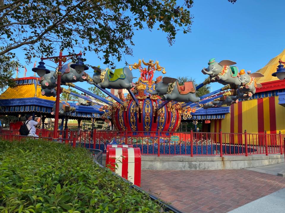 Dumbo the Flying Elephant at Disney World's Magic Kingdom.
