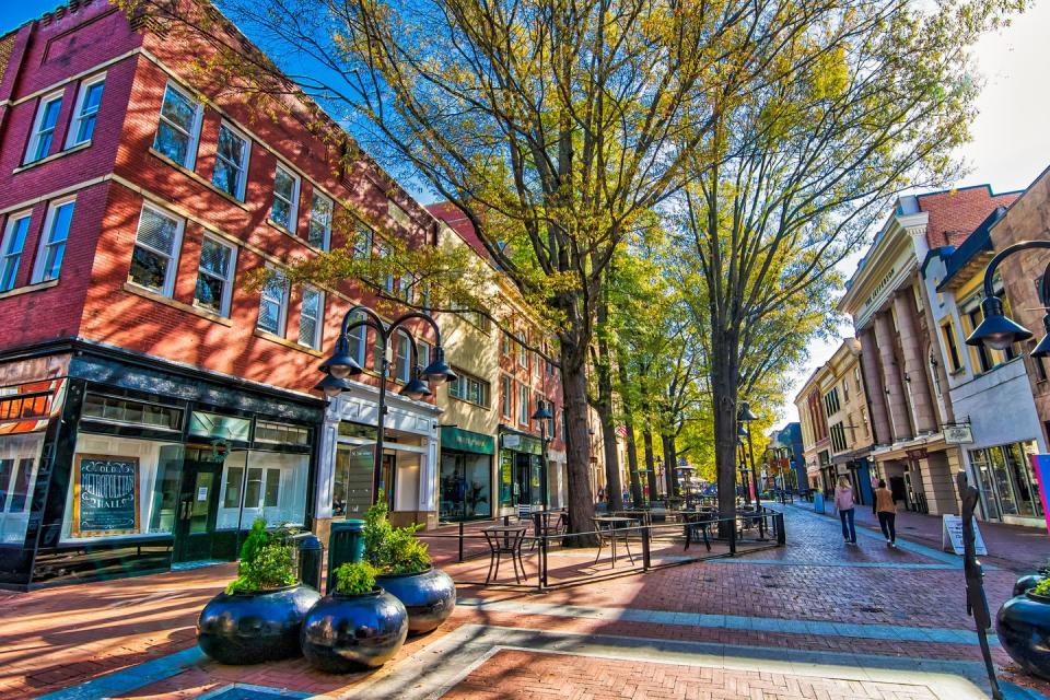 historic downtown mall charlottesville, virginia usa