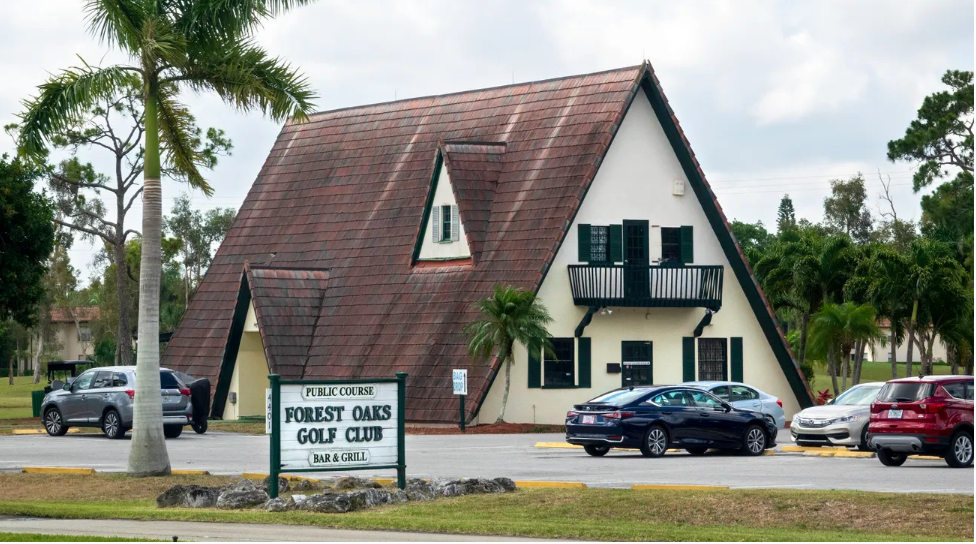 Forest Oaks golf course clubhouse and dining room on May 26, 2021 when the course was still open.