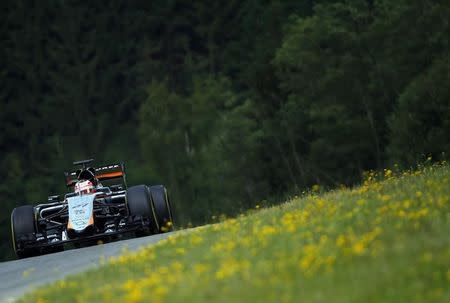 Force India Formula One driver Nico Hulkenberg of Germany drives during the first practice session of the Austrian F1 Grand Prix at the Red Bull Ring circuit in Spielberg, Austria, June 19, 2015. REUTERS/Laszlo Balogh