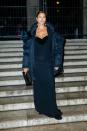 <p>Shayk gave us all a lesson in autumnal dressing at Palais De Tokyo in Paris on October 18. The model looked stunning in a black velvet floor-length gown with a cowl neckline and styled the look with a gigantic puffer jacket, padded clutch bag and drop earrings.</p><p><a class="link " href="https://www.elle.com/uk/fashion/what-to-wear/articles/g31141/best-puffer-coats/" rel="nofollow noopener" target="_blank" data-ylk="slk:SHOP PUFFER JACKET;elm:context_link;itc:0;sec:content-canvas">SHOP PUFFER JACKET</a></p>