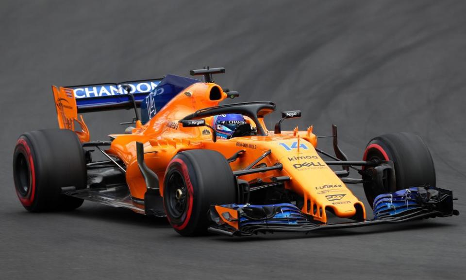 Fernando Alonso in the 2018 McLaren.