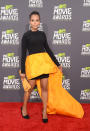 'Django Unchained' star Kerry Washington popped in a bold sunflower yellow gown.