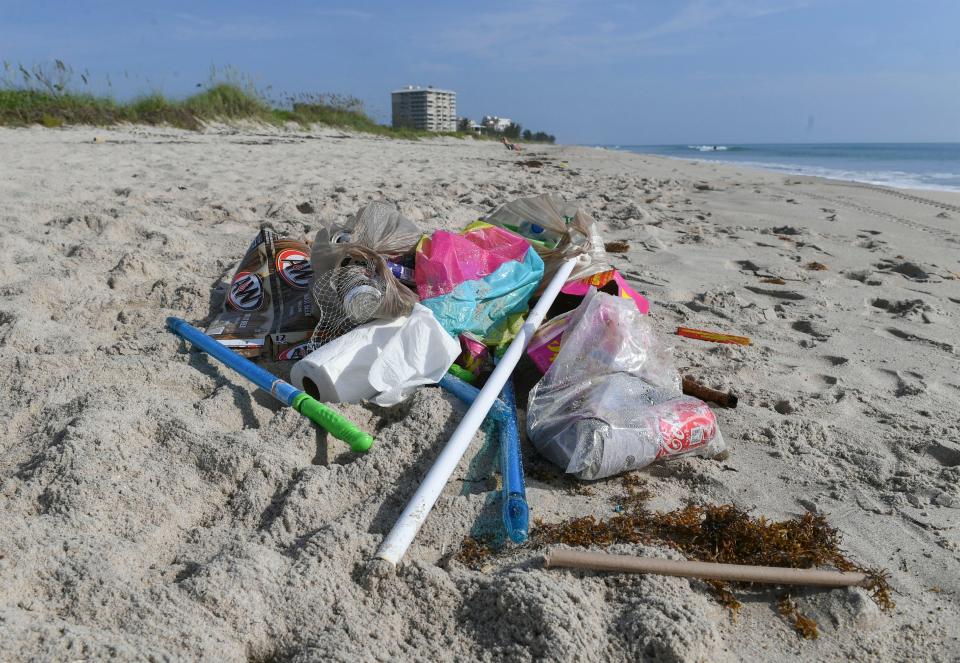 Used firework packages and trash are seen along the beaches of St. Lucie County on Wednesday, July 5, 2023, after night-time 4th of July celebrations.