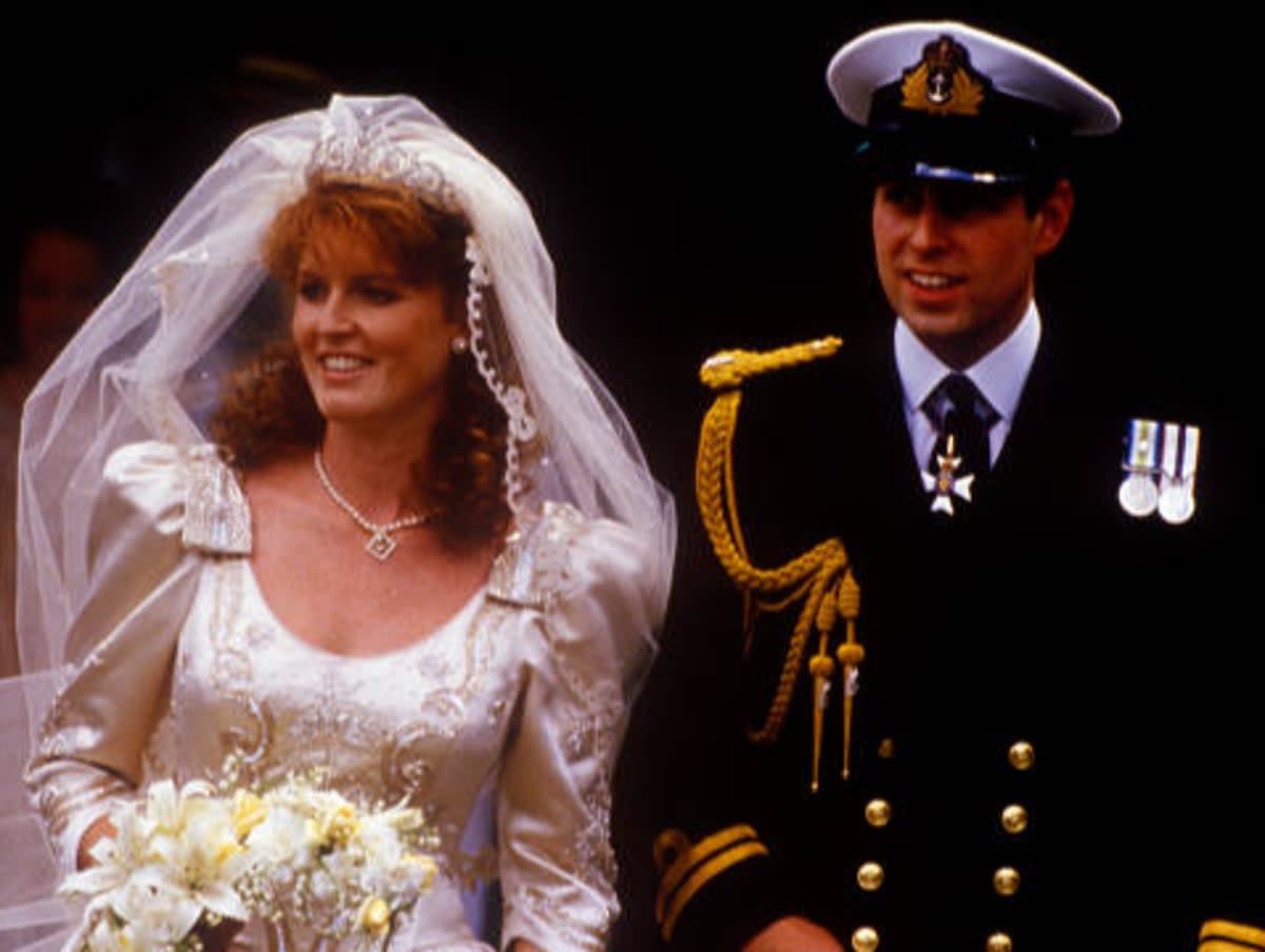 Sarah Ferguson and Prince Andrew at their wedding day in 1986 (Getty Images)
