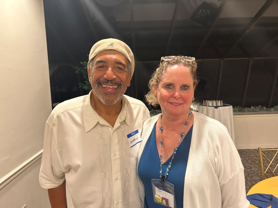 Grace Moore-Mattes, a social worker, with Mark Williams, a nurse, both worked at the former Marlboro Psychiatric Hospital. Alumni of the institution gathered at Jumping Brook Country Club in Neptune to mark the 25th anniversary of the hospital's closing.