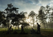 <p>The variety of shots show exercises, marches and combat-training as soldiers document daily service life. (SWNS) </p>