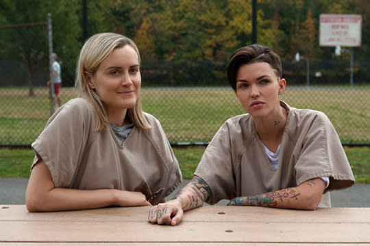 1. OITNB‘s Piper Chapman + Stella Carlin: 