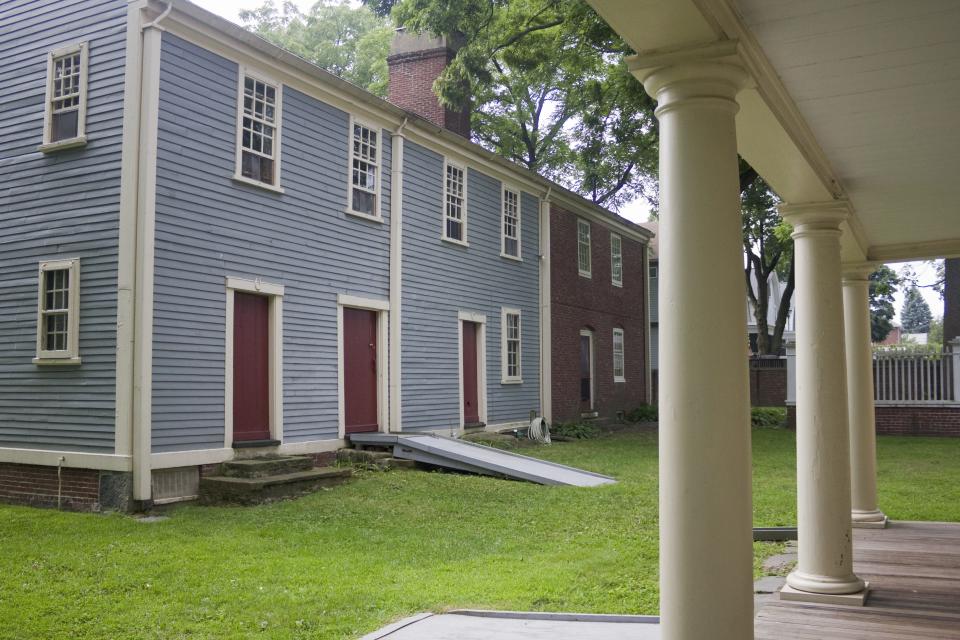 Quarters where enslaved people lived on Isaac Royall's estate.