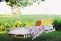 <p>Did you know that you can even use pallets to make a swing? Fortunately, it’s not super difficult to recreate.</p><p><strong>See the tutorial at </strong><a href="https://themerrythought.com/diy/diy-pallet-swing-bed/" rel="nofollow noopener" target="_blank" data-ylk="slk:The Merrythought;elm:context_link;itc:0;sec:content-canvas" class="link "><strong>The Merrythought</strong></a><strong>.</strong></p><p><a class="link " href="https://www.amazon.com/Measuring-Magnetic-Construction-Carpentry-Measurement/dp/B07XQ2ZDQZ/ref=sr_1_2_sspa?tag=syn-yahoo-20&ascsubtag=%5Bartid%7C10050.g.31118532%5Bsrc%7Cyahoo-us" rel="nofollow noopener" target="_blank" data-ylk="slk:SHOP MEASURING TAPE;elm:context_link;itc:0;sec:content-canvas"><strong>SHOP MEASURING TAPE</strong></a></p>