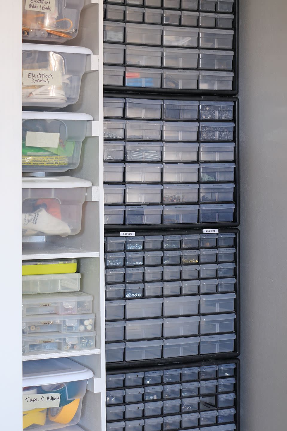 garage organization ideas clear stackable bins
