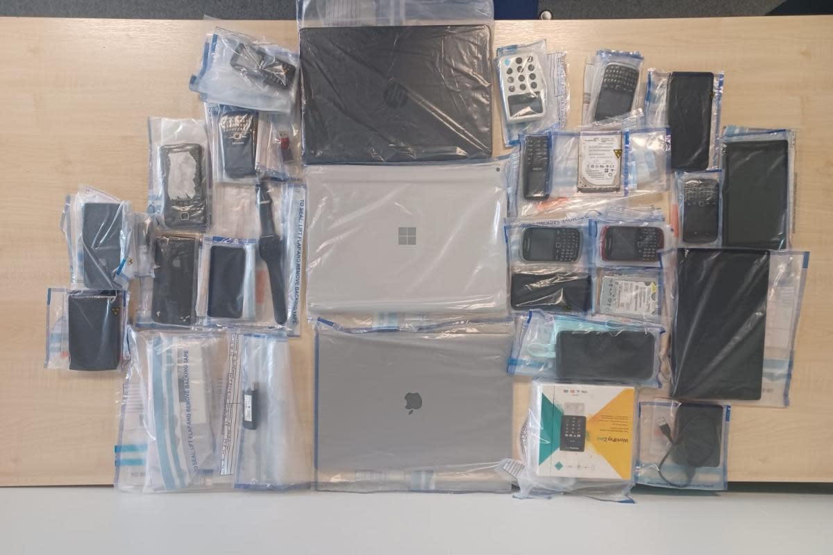 The police seized items in a Bromley raid as part of an international takedown of a cyber gang <i>(Image: Metropolitan Police)</i>