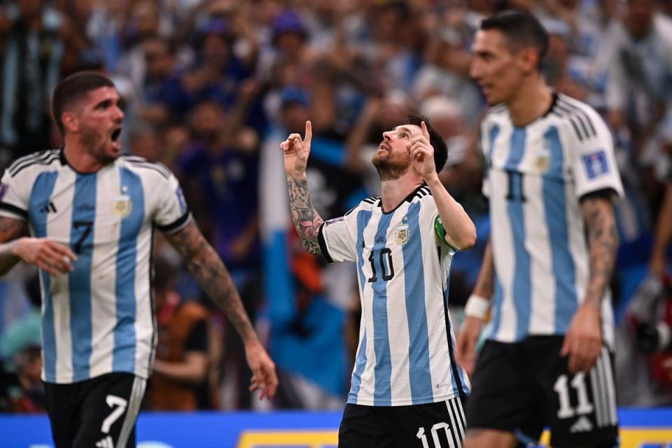 To the rescue: Lionel Messi’s magic saved Argentina from another difficult World Cup evening in Qatar  (AP)