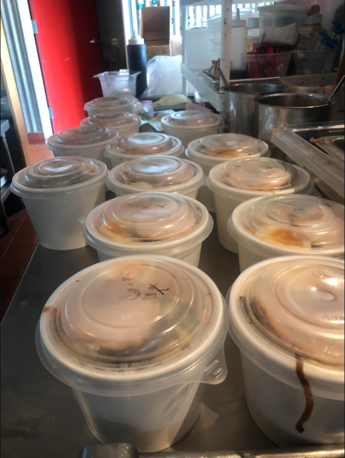 ramen in takeaway containers