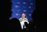 TORONTO, ON - SEPTEMBER 06: Actor Bruce Willis speaks onstage at the "Looper" press conference during the 2012 Toronto International Film Festival at TIFF Bell Lightbox on September 6, 2012 in Toronto, Canada. (Photo by Jason Merritt/Getty Images)