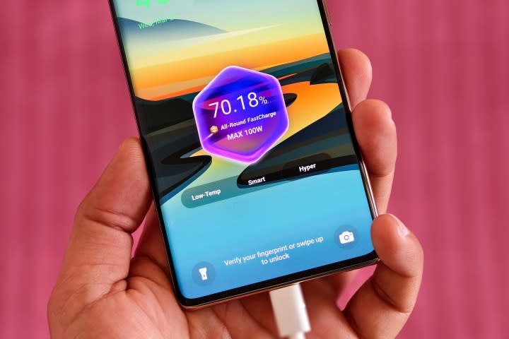 Charging modes on the Infinix Note 40 Pro+ with wired charging.