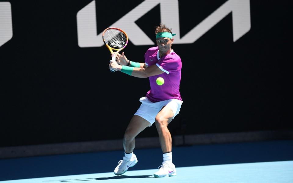 Rafael Nadal swatted aside Germany’s gifted Yannick Hanfmann - GETTY IMAGES