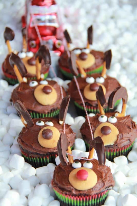 <p>Half Baked Harvest</p><p> Rudolph and his friends in the form of a super moist, super chocolatey cupcake. </p><p><strong>Get the recipe: <a href="https://www.halfbakedharvest.com/chocolate-reindeer-cupcakes/" rel="nofollow noopener" target="_blank" data-ylk="slk:Chocolate Reindeer Cupcakes;elm:context_link;itc:0;sec:content-canvas" class="link rapid-noclick-resp">Chocolate Reindeer Cupcakes</a></strong></p>