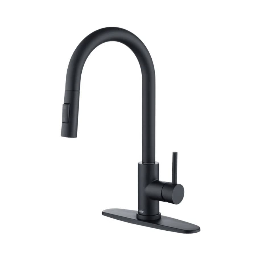 black kitchen tap