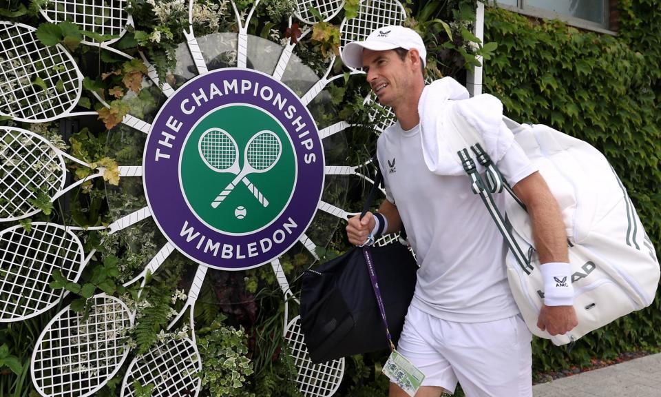 <span>Andy Murray leaves the practice courts at Wimbledon in 2023.</span><span>Photograph: Steven Paston/PA</span>