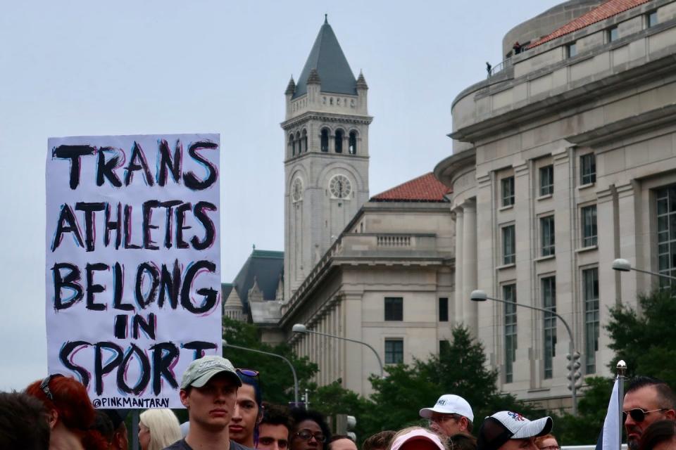 <span class="caption">Over two dozen states have banned transgender youth from playing sports corresponding to their identity since 2021. </span> <span class="attribution"><span class="source">(Shutterstock)</span></span>