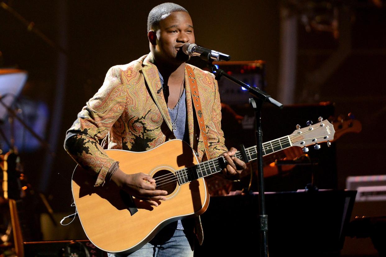 C.J. Harris performs onstage at FOX's 