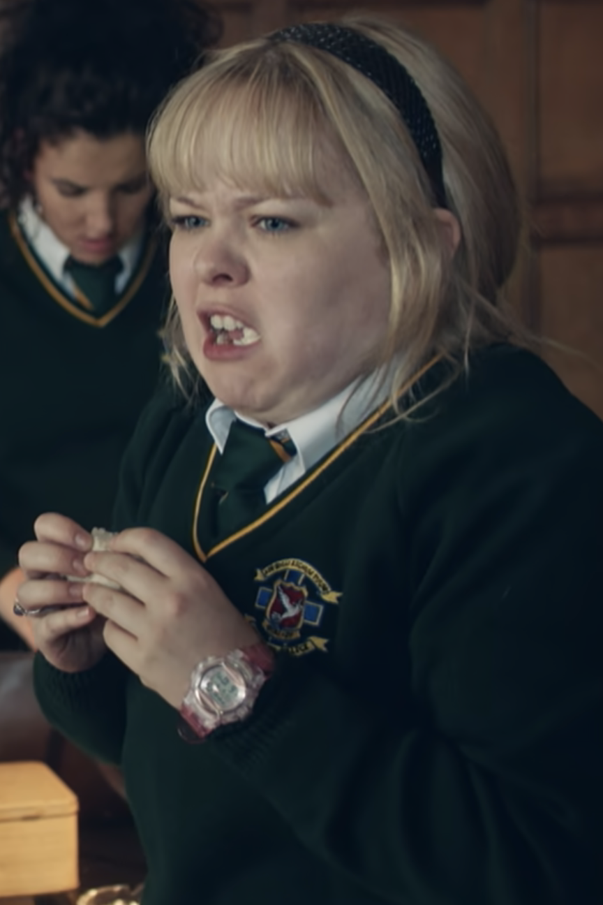 Clare Devlin in school uniform from 