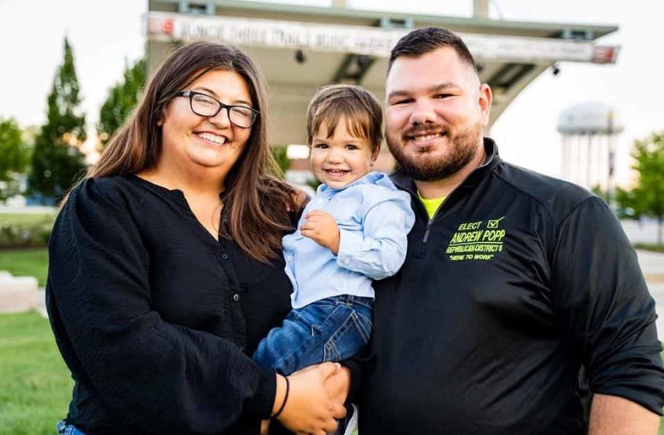 Andrew Popp, right, shown with his family, is a candidate for Muncie City Council, District 5.