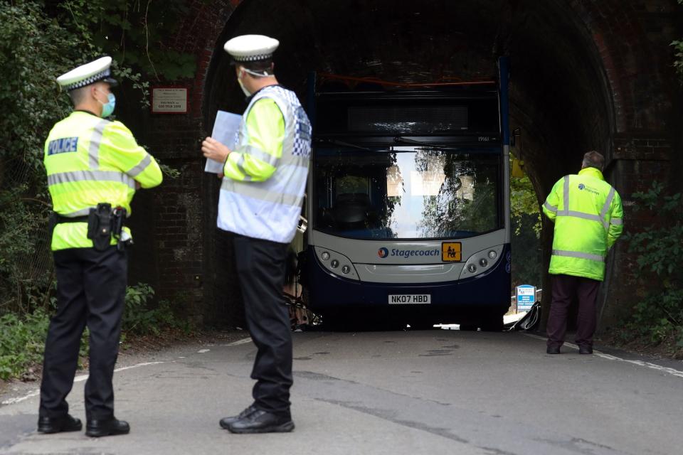 Three children were taken to hospital with serious injuries (PA)