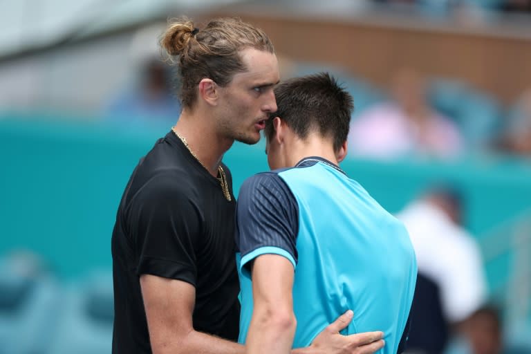 Alexander Zverev told Hungarian Fabian Marozsan that he has the ability to become a top 10 player on the ATP Tour. (AL BELLO)