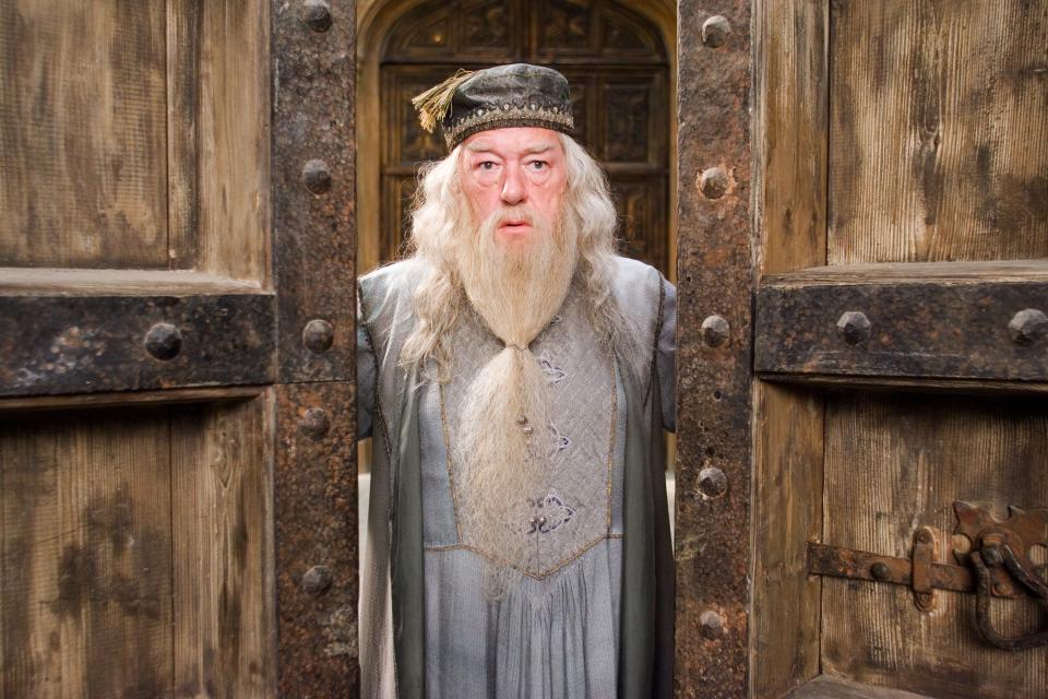 Michael Gambon, who became best known for his portrayal as Professor Albus Dumbledore in the "Harry Potter" films, died at 82, his family announced on Sept. 28, 2023.