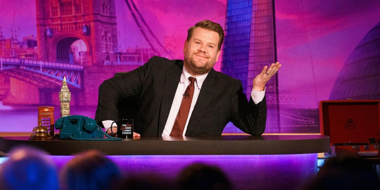 london   june 27 the late late show with james corden from london airing monday, june 27, 2022, with guests billie eilish and david harbour photo by terence patrickcbs via getty images