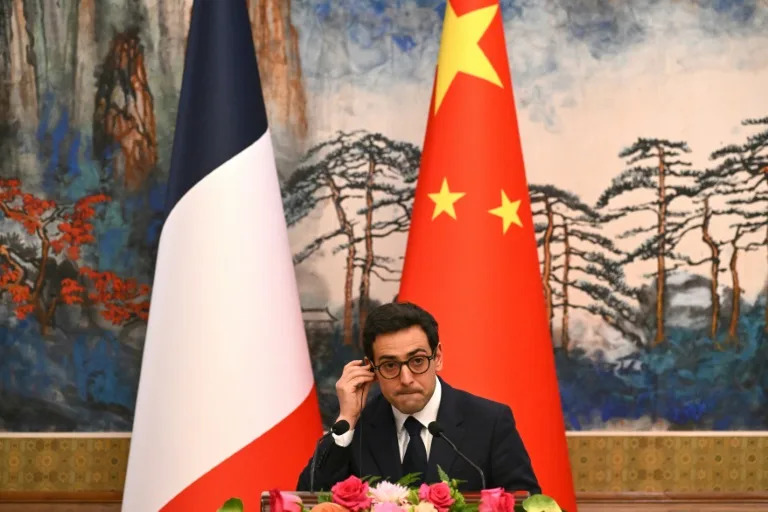 French Foreign Minister Stephane Sejourne said Paris is not seeking economic decoupling from China (Pedro Pardo)