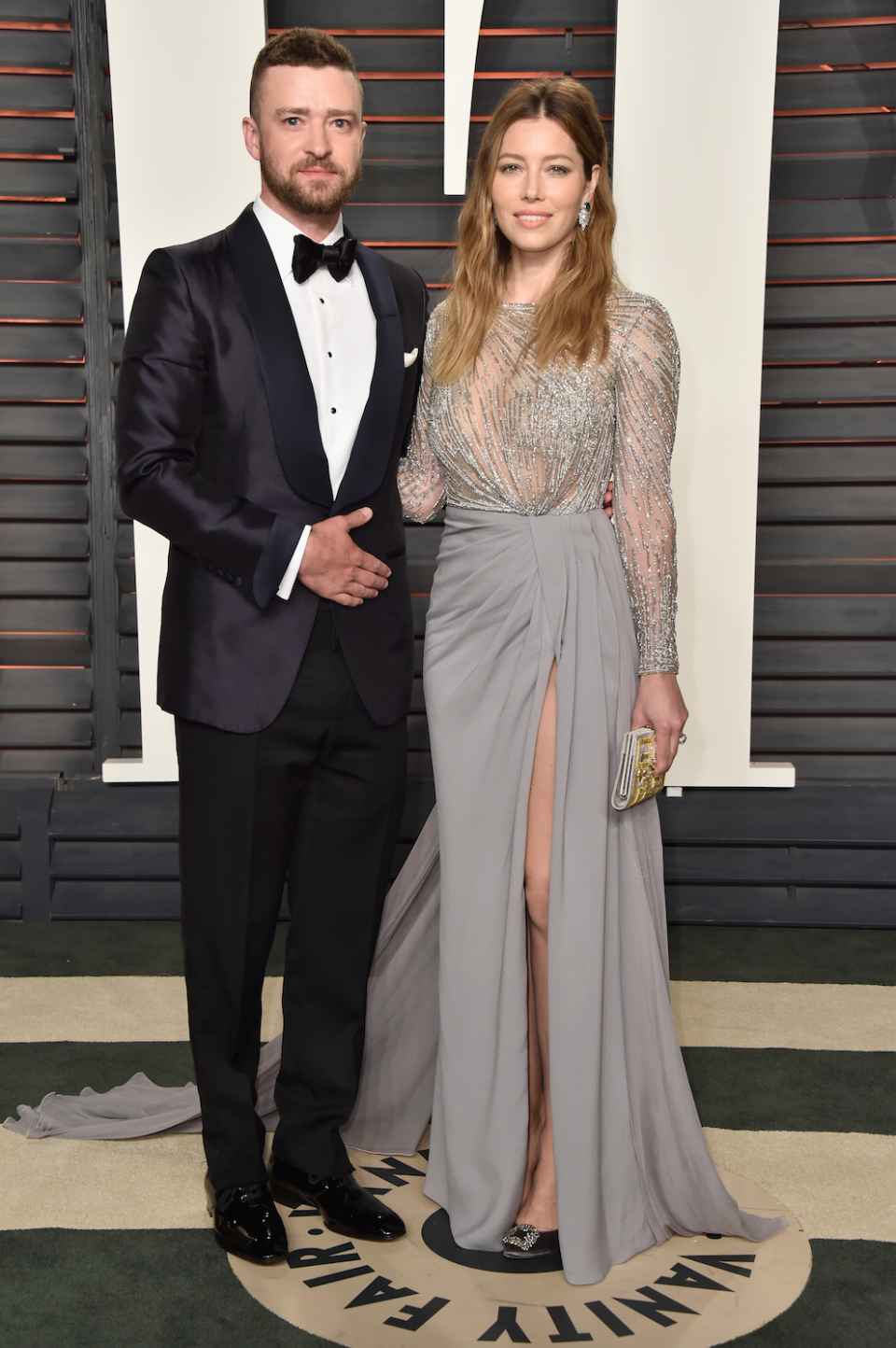 <p>Jessica can work a gown like a true red carpet pro, leaving Justin room to impress in his many tuxedos. <i>[Photo: Getty]</i> </p>