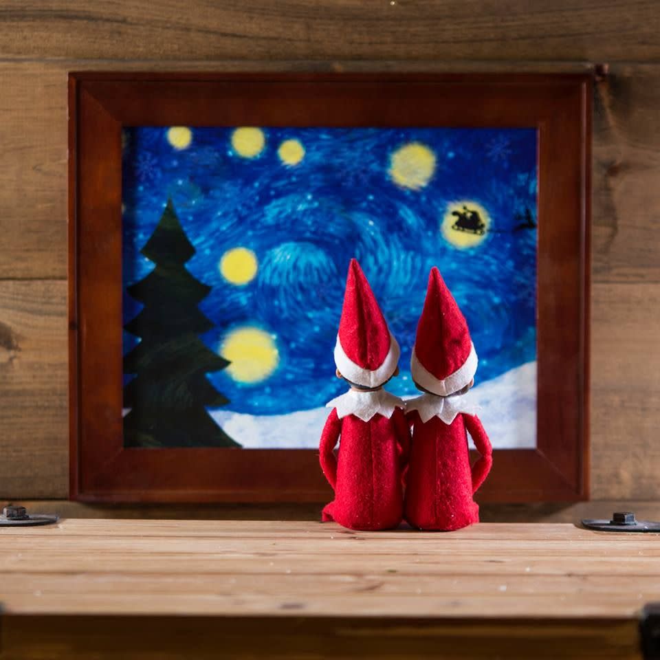 18) Elf on the Shelf Art Appreciation Idea