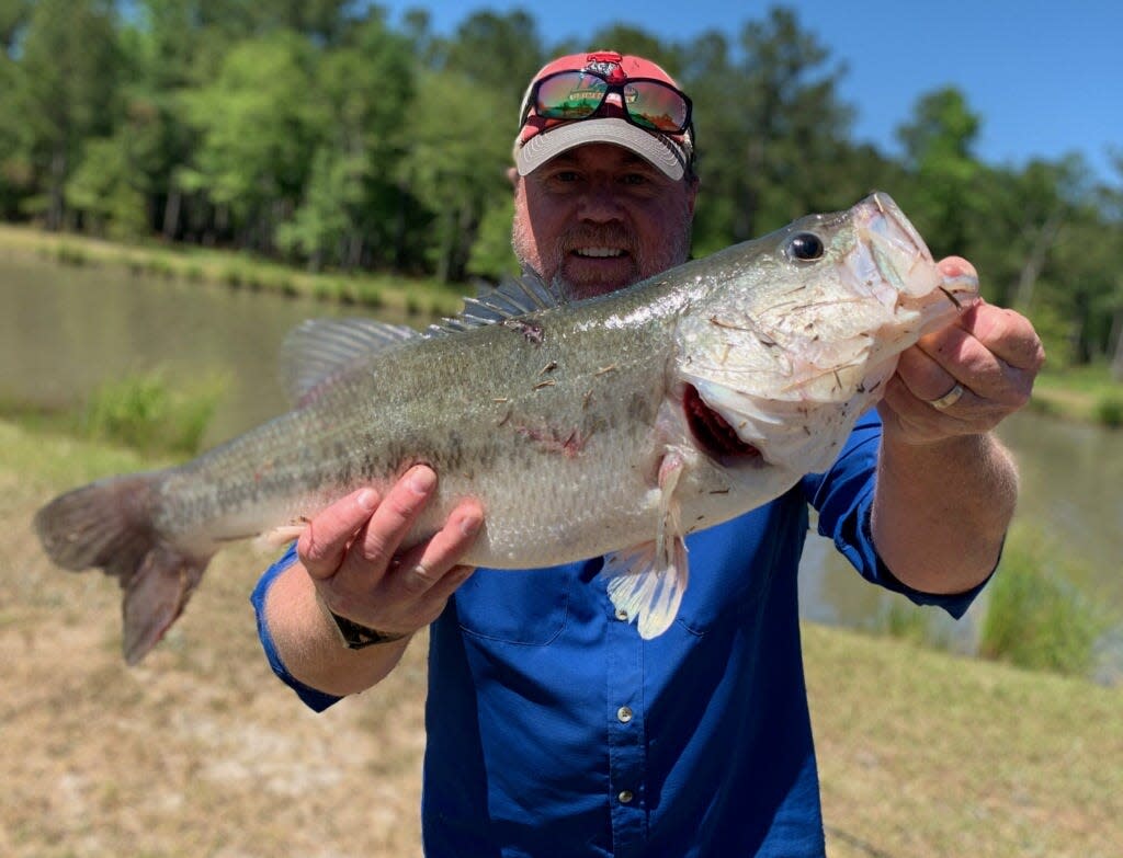 Ken Blevins with a big catch in Burgaw.