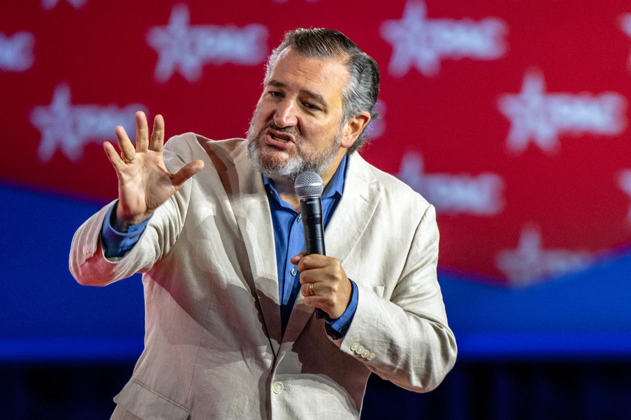 ted-cruz-cpac.jpg Former President Trump And Fellow Conservatives Address Annual  CPAC Meeting - Credit: Brandon Bell/Getty Images