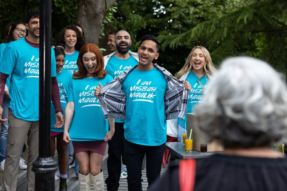 Wednesday, July 6: The group wear matching t-shirts