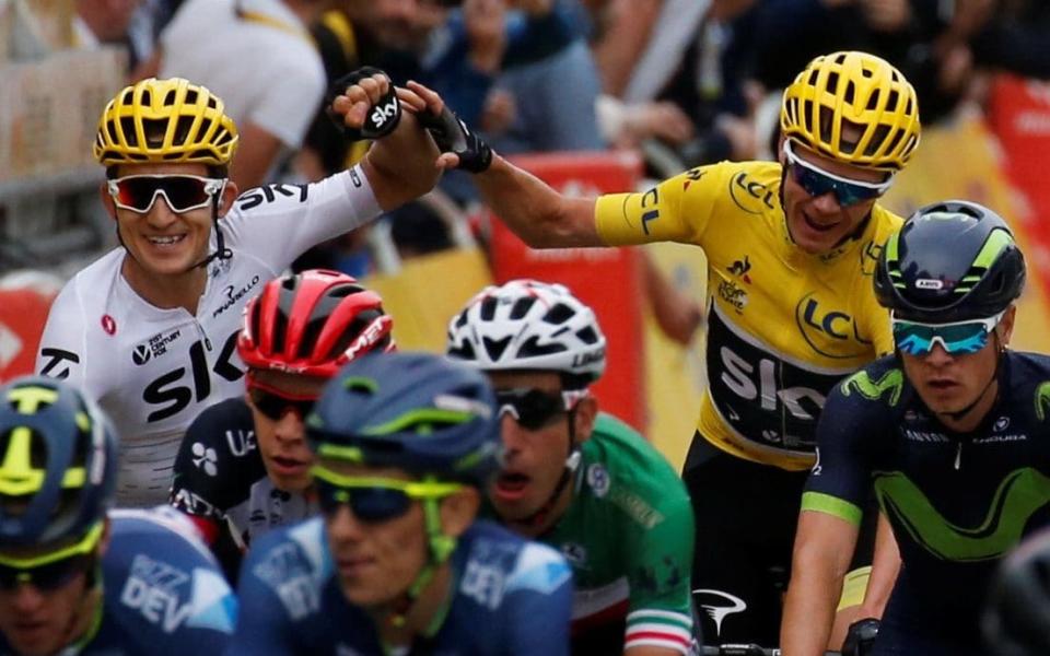 Michal Kwiatkowski and Chris Froome  - Credit:  REUTERS