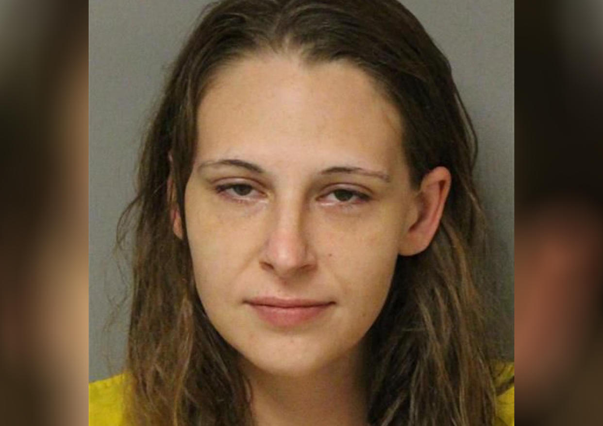 Katie Sowers Hinkley was charged with two counts of distributing drugs to a minor. (Photo: New River Valley Regional Jail)