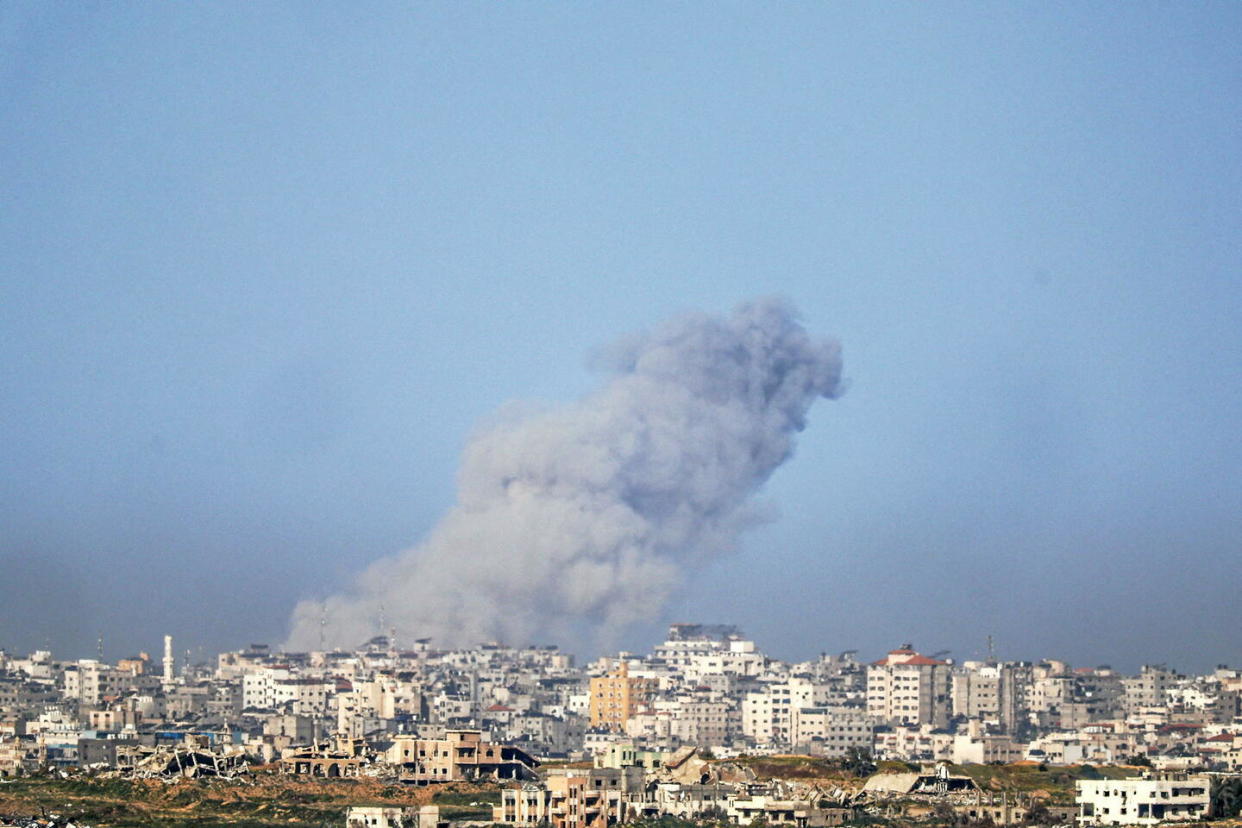 Depuis le 7 octobre 2023, Tsahal se baserait sur une IA pour mener des bombardements dans la bande de Gaza.   - Credit:Hannah McKay/Reuters