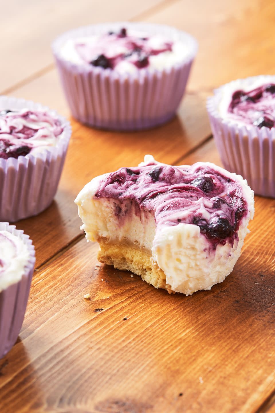 Lemon-Blueberry Mini Cheesecakes