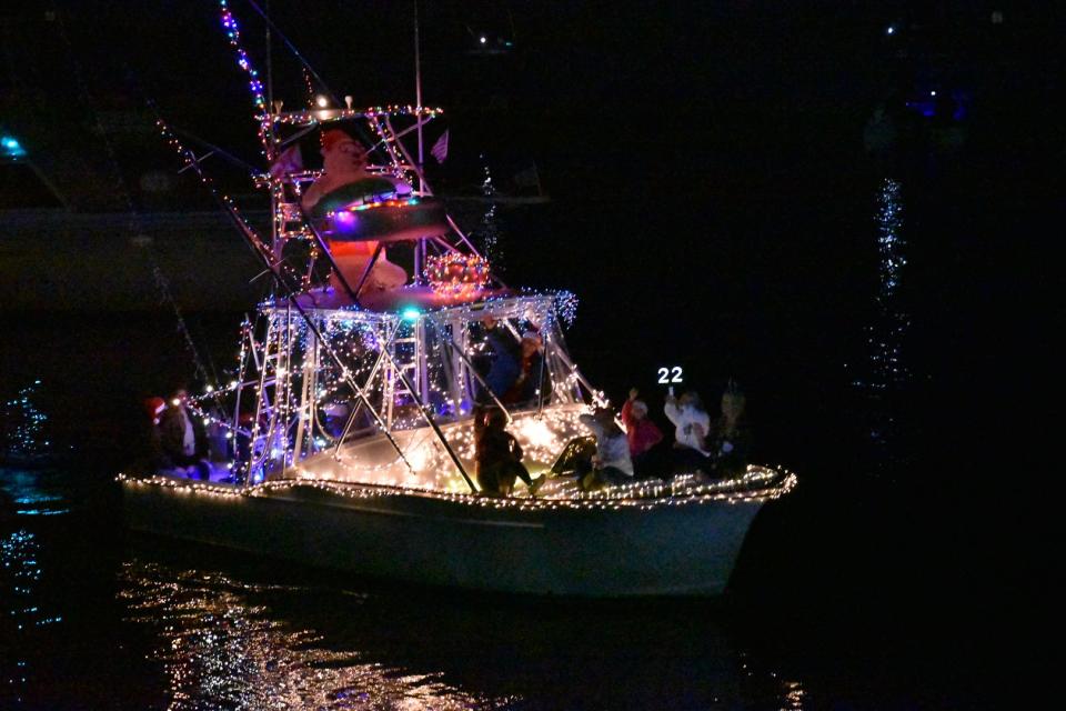 The Destin Holiday Lighted Boat Parade made its way through Destin harbor Sunday night.