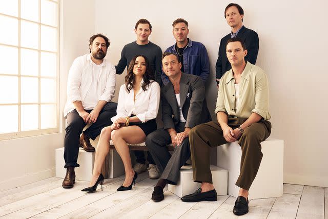 <p>Gareth Cattermole/Getty</p> (Left-right:) Justin Kurzel, Jurnee Smollett, Tye Sheridan, Jude Law, Zach Baylin, Bryan Haas and Nicholas Hoult at the Toronto International Film Festival on Sept. 8