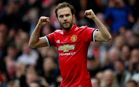 Juan Mata raises fists - Credit: ACTION IMAGES