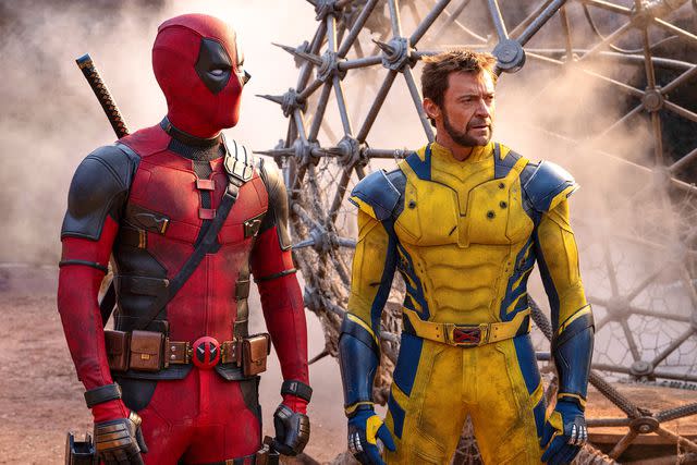 <p>Jay Maidmen</p> Ryan Reynolds and Hugh Jackman in "Deadpool & Wolverine"