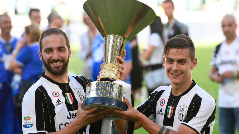 Higuaín y Dybala, campeones de Italia con Juventus juntos por primera vez